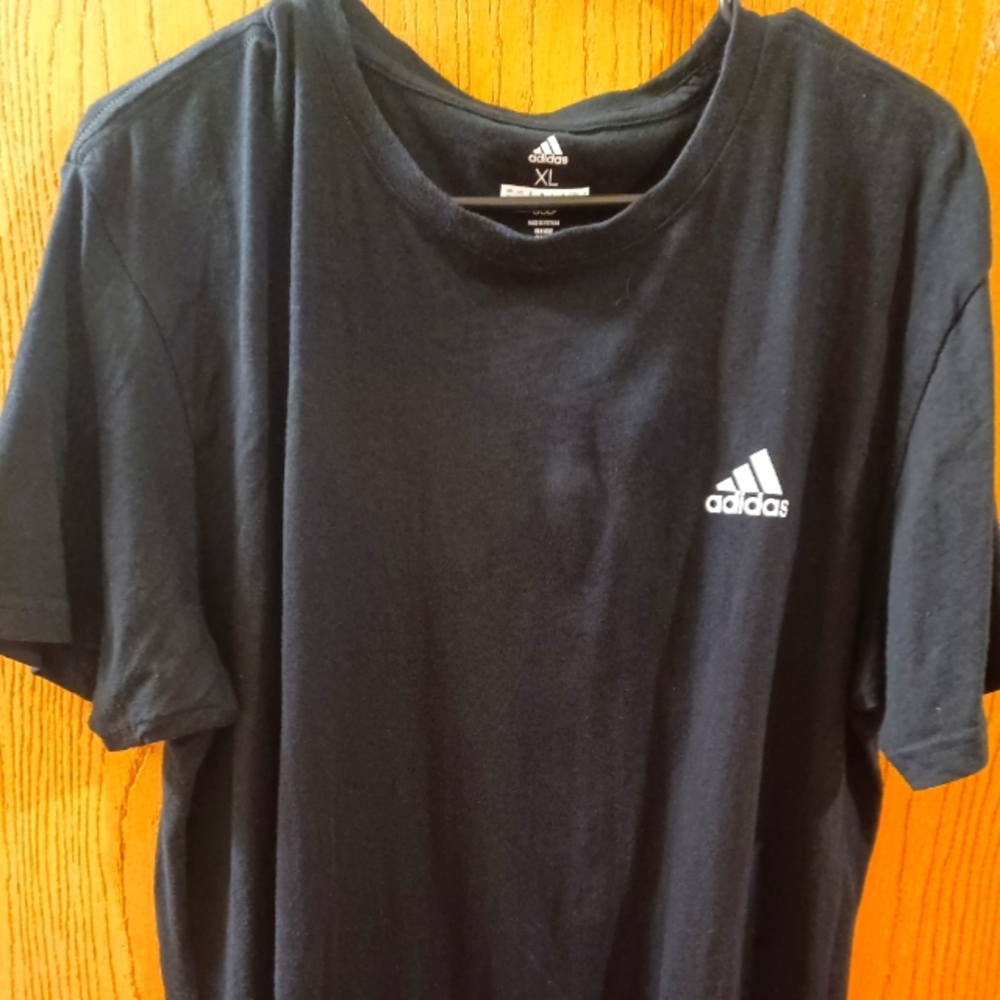 Adidas Men's Black Tee with Logo